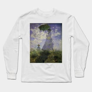 Woman with a Parasol by Claude Monet Long Sleeve T-Shirt